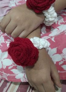 Handmade Crochet Rose Bracelet per pic 180