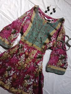 Y2K Patchwork Short Kurta
