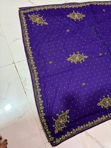 Purple handwork Saree