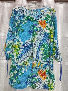 Colorful Patterned Tunic Top