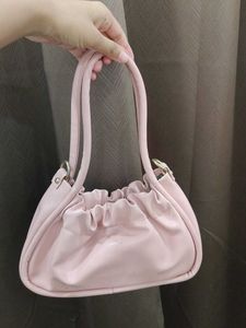Stylish Pink Ruched Shoulder Bag