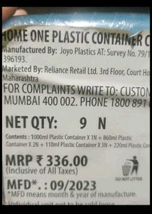 Home One Plastic Container Set