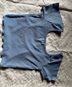 Sky Blue Cropped T-Shirt