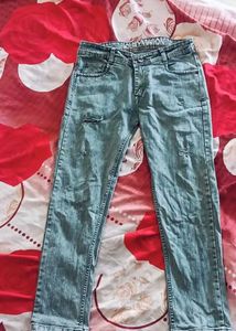 Stylish Distressed Blue Jeans