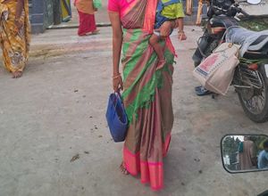 Vibrant Pink and Green Saree