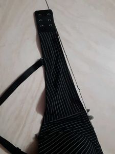 Pinstripe Black Bra