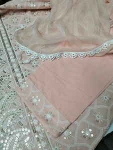 Pastel Chikankari Frock Suit
