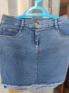 Women's Blue Denim Mini Skirt