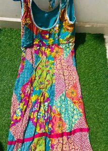Vibrant Bohemian Patchwork Maxi Dress