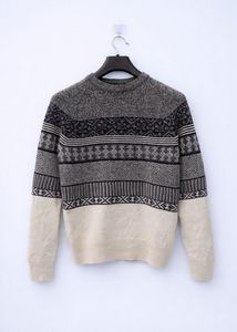 Patterned Crew Neck Sweater
