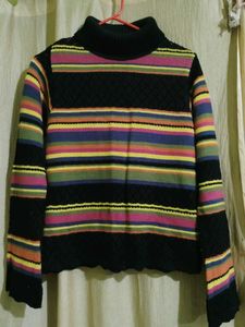 Striped Turtleneck Sweater