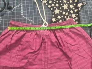 Pink Striped Comfortable Shorts