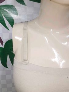 (800)Beige Basic Crop Top