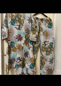 Elegant Floral Print Kurta Set