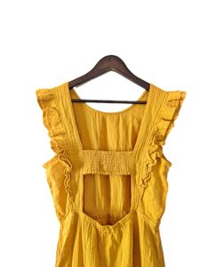 Yellow Tiered Midi Dress