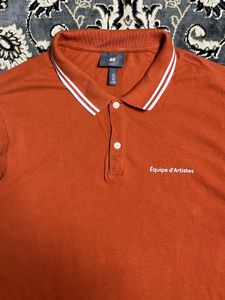 H&amp;M Rust Polo T- Shirt