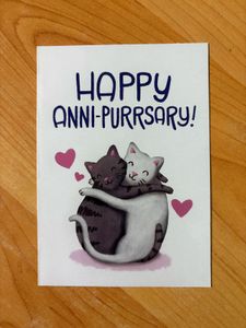 NEW Writeable Cute Anniversary Greeting Card