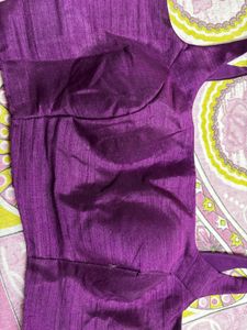 Purple Readymade Saree Blouse