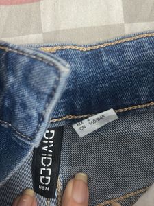 Two-Tone Denim Cut-Off Shorts