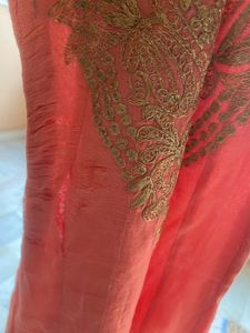 Peach Embroidered Anarkali Kurta