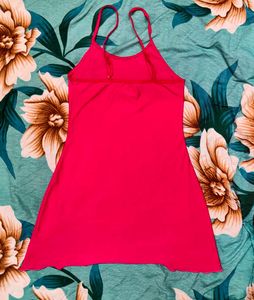 Shein Spaghetti Strap Typographic Print Curled