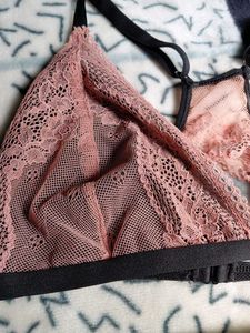 Clovia Mesh Lace Bralette and Panty Set