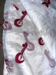 white saree and red Sare