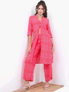 Stylish Pink Ethnic Co-ords Set