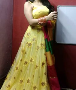 Beautiful Yellow Embroidered Lehenga