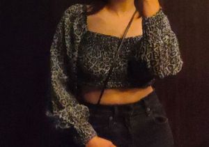 Animal Print Crop Top
