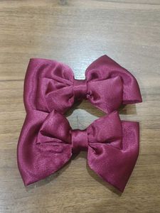Chic Satin Bow Hair Clips
