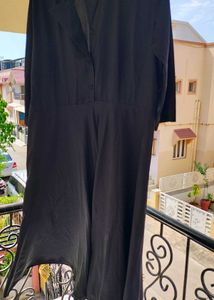 black long dress with pocket