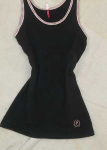 Y2k Cute Black &amp; Pink Trim Tank Top