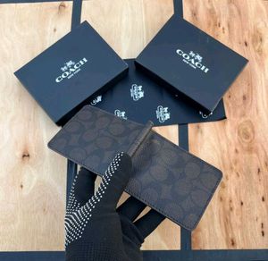 Coach Bifold Wallet WD Money Clipper WITH BOX