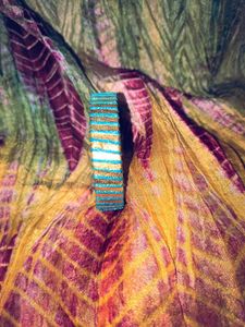 Handmade Ribbonwork on glass bangle