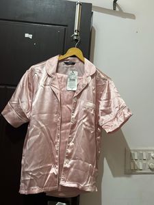 baby Pink satin  Pajama Set