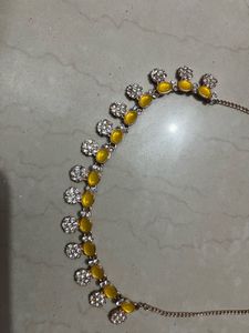 Elegant Yellow Stone Necklace