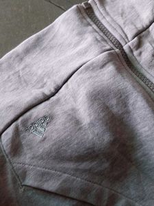 Grey Adidas Zip-Up Hoodie