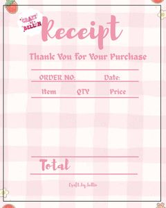 Asthetic Reciept for your small business