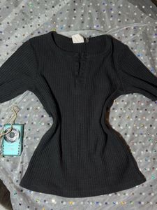 Tumblr Elena Gilbert Inspired Henley Grey Top