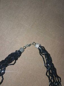 Elegant Black Beaded Necklace