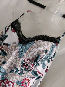 Floral Lace Trim Nightgown