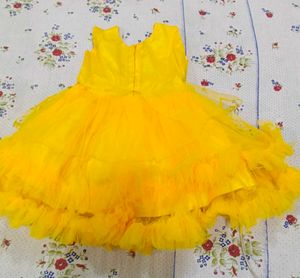 Girls Yellow Party Dress