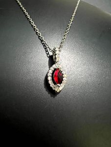 Elegant Red & Crystal Necklace