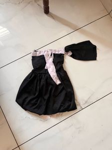 Black Strapless Padded Top/ Dress