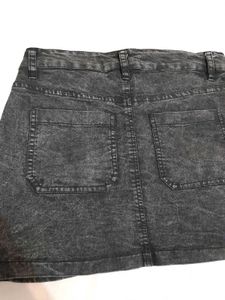 Blue Haven Black Denim Cargo Skirt