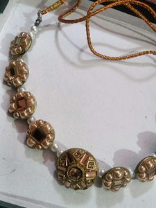 Unique Beaded Flower Pendant Necklace