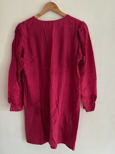 V-Neck red Midi top