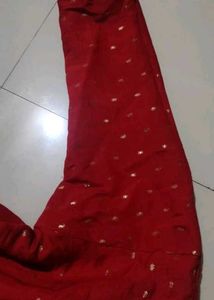 Beautiful Red Kurta with Gold Embellishments