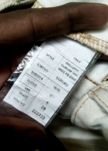 creamyWhite baggy jean